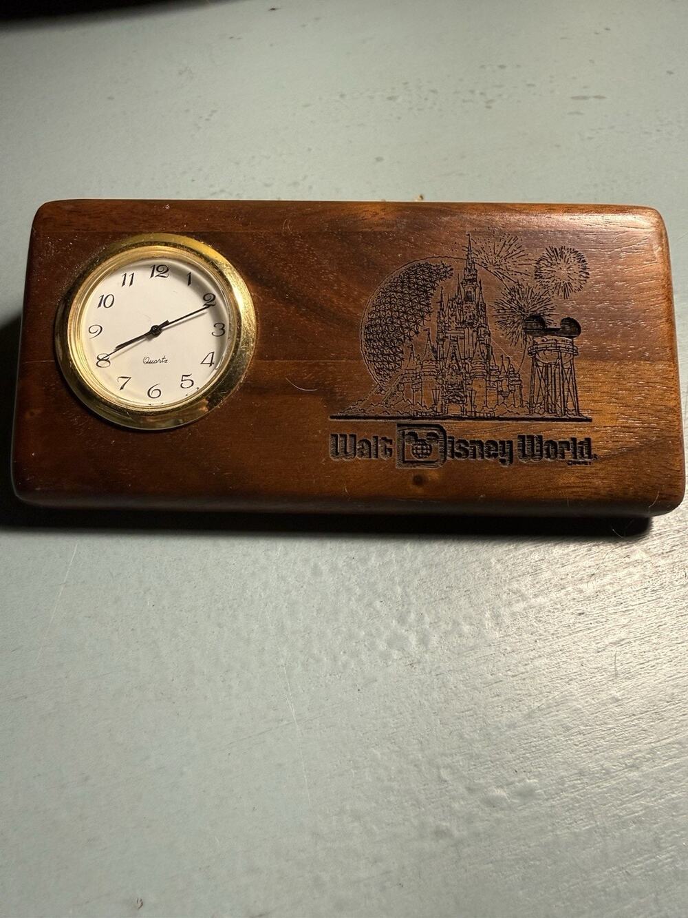 Walt Disney World Gift for Corporate Anniversary Desk Clock Heartwood Creations